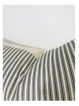 Vintage Ticking | Black Pillow Cover