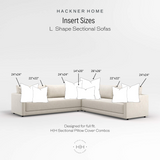 Sectional Pillow Inserts for L-Shaped Bench | Lumbar Center Design