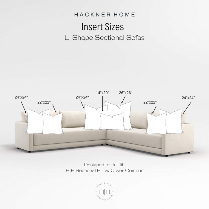 Sectional Pillow Inserts for L-Shaped Bench | Lumbar Center Design