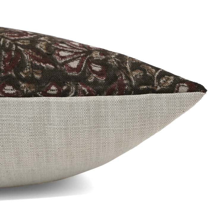 Shadow & Bloom Block Print Pillow Cover