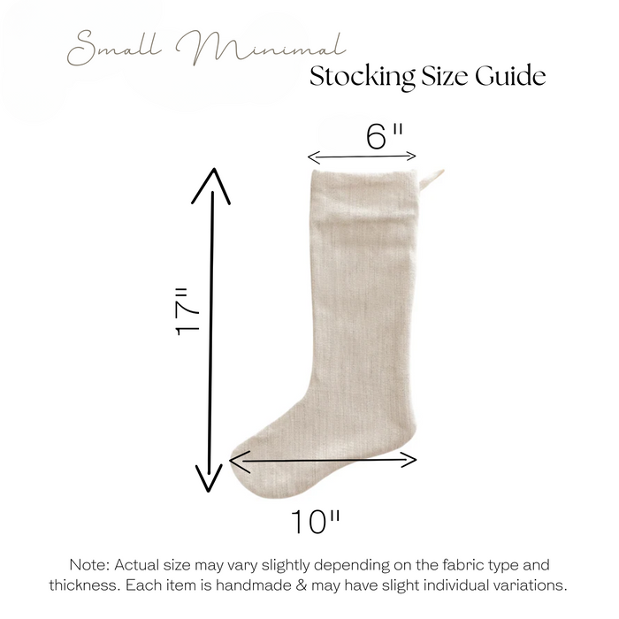 Willow | Small Minimal Christmas Stocking