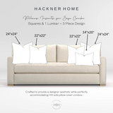 Sofa Pillow Insert Combo for Squares & 1 Lumbar ~ 5 Piece Design
