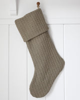 Textured Taupe Christmas Stocking | Heritage Design