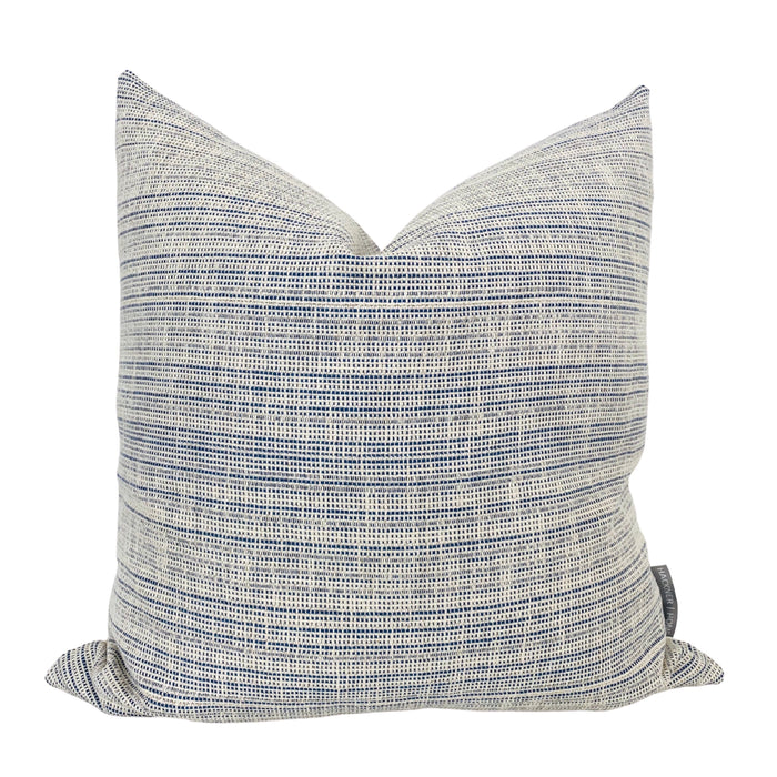 Textured Linen | Blue Pillow Cover