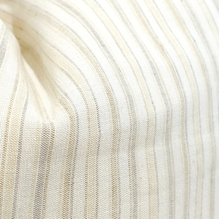 Linen Stripes | Cream & Taupe Pillow Cover