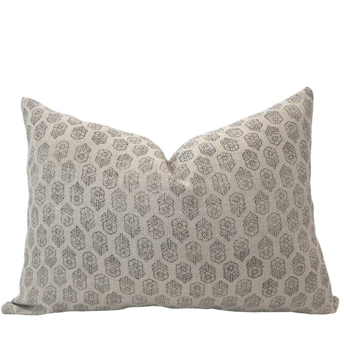 Beloved Linen Block Print Pillow Cover