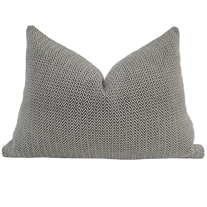 Wavy Black Pillow Cover