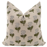 Wild Flower Block Print Pillow Cover