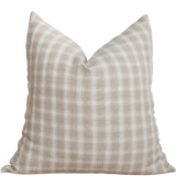 Woven Plaid | Sand Pillow Cover