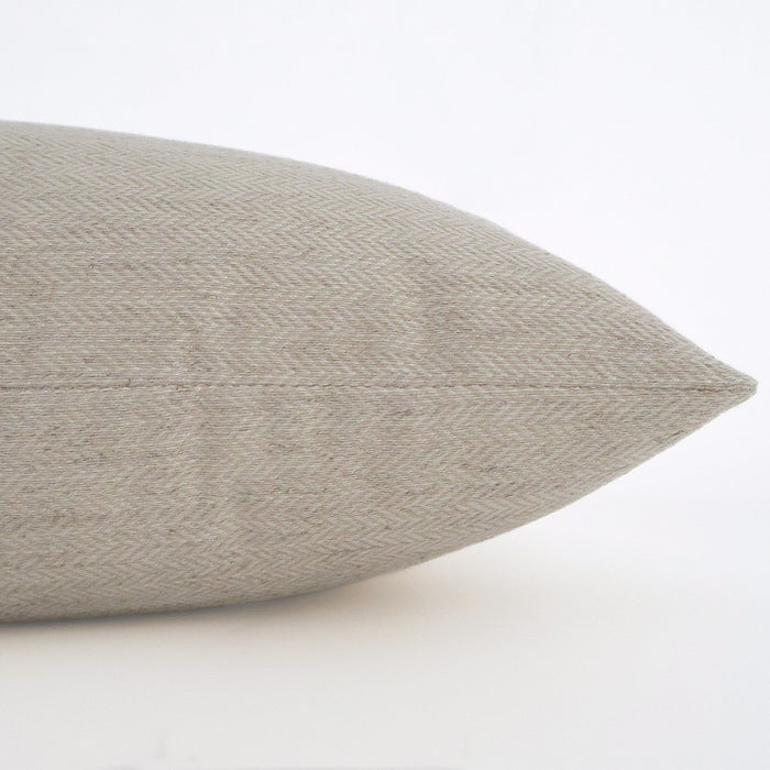 Basketweave Flax Pillow Cover