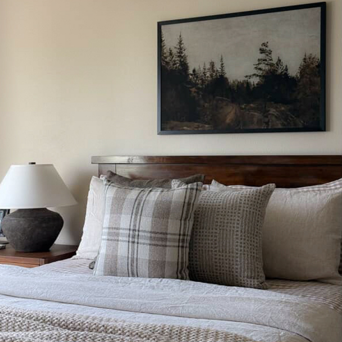 Patchwork Taupe Pillow Cover