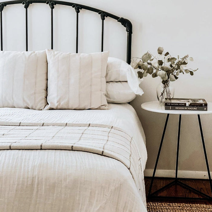 French Linen Stripe Pillow Cover
