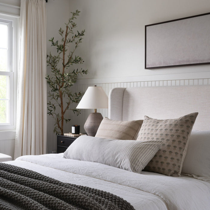 Chai Stripe Brown Pillow Cover