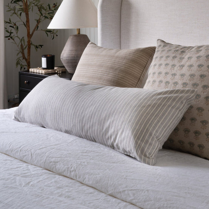 Gray Stripe Vertical Pillow Cover
