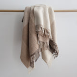 Alpaca & Sheep Throw | Beige & Brown
