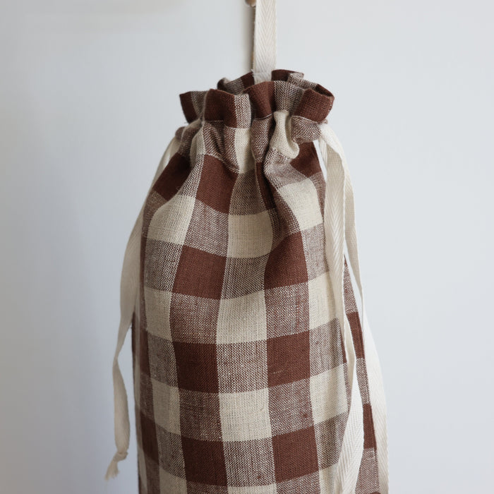 Cloth Grocery Bag Holder 'Warm Check'
