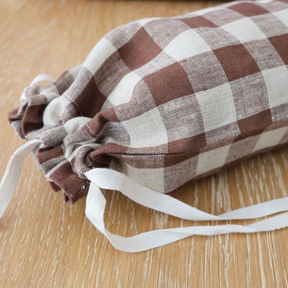 Cloth Grocery Bag Holder 'Warm Check'