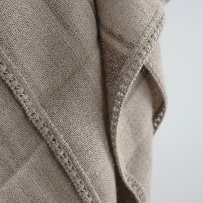 Crocheted Edge | Woven Baby Alpaca throw