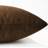 Deep Brown Velvet Pillow Cover