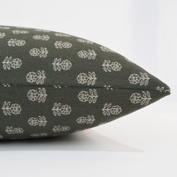 Evergreen Floral Pillow Cover