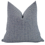 Jacquard Houndstooth | Blue Pillow Cover