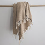 Recycled Wool Blend Throw | Beige
