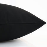 Solid Black Outdoor Pillow Cover