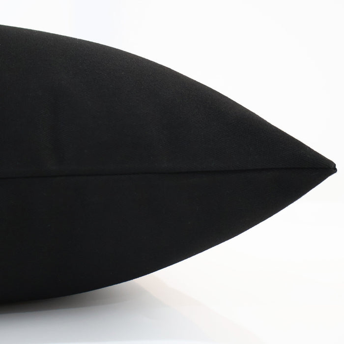 Solid Black Outdoor Pillow Cover