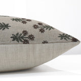 Wood Lily Block Print Pillow Cover