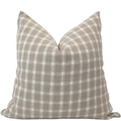 Woven Plaid | Linen Pillow Cover
