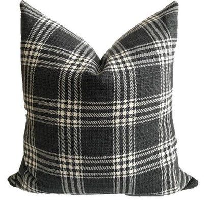 Black Tartan Pillow Cover