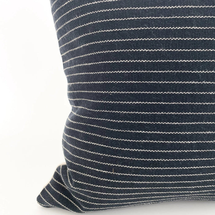 Vintage Stripe | Black Pillow Cover