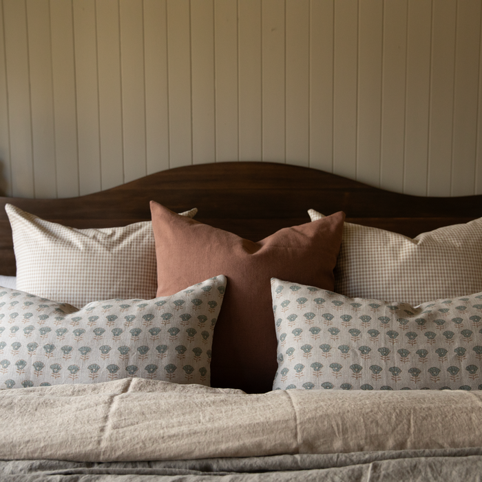 Fired Red Linen Pillow Cover
