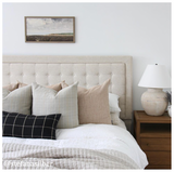 Taupe Mustard Plaid Pillow Cover